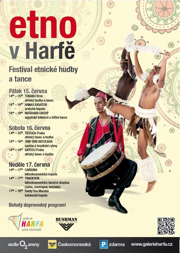 Samba, brazilské rytmy a africký tanec rozvlní Galerii Harfa