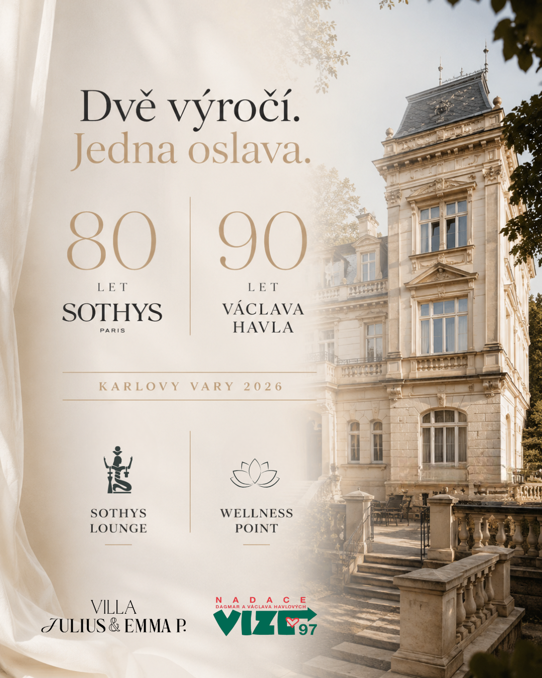 Dvě výročí. Jedna oslava. V srdci Karlových Varů.